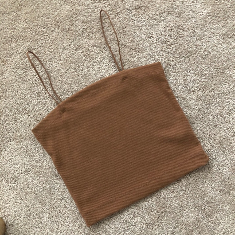 AE Cropped Square Neck Tank Top